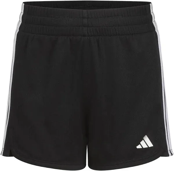 Adidas Girls' 3-Stripe Pacer Mesh Shorts