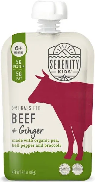 Serenity Kids Grass Fed Beef & Ginger Baby Food Puree