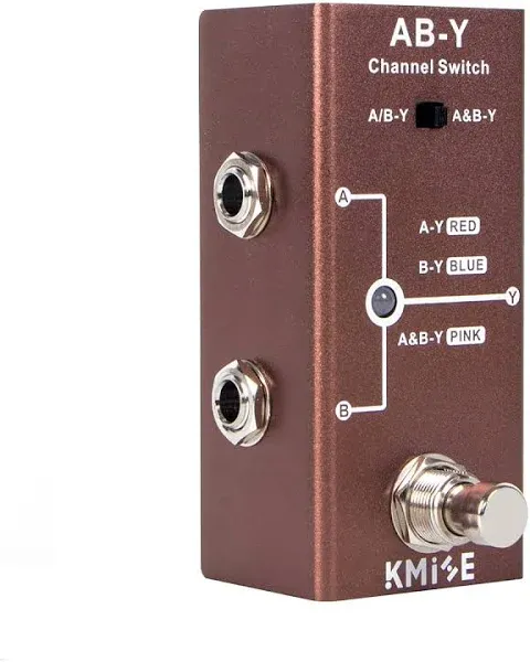 Kmise ABY PedalBox Line Selector AB SwitchElectric Guitar Effects Pedal Mini ...