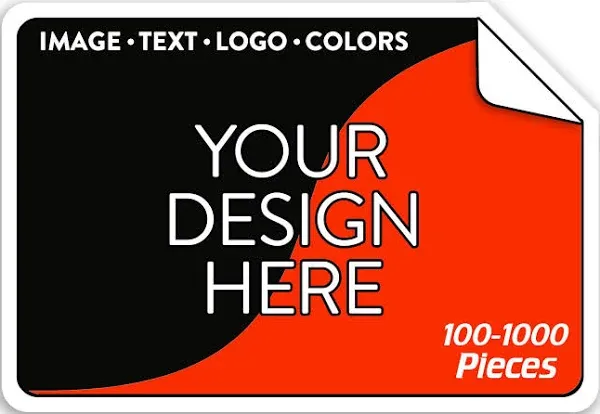 100 Custom Vinyl Stickers - Upload Your own Image, Text, Design, Logo - Personalized Logo Labels for Handmade, Packaging, Bottle, Jars, Candle, Brand Stickers (Lemon Swirls, 3x2)