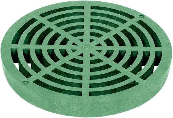 StormDrain FSD-120X-RF 12&#034; Round Flat Catch Basin Grate - Green