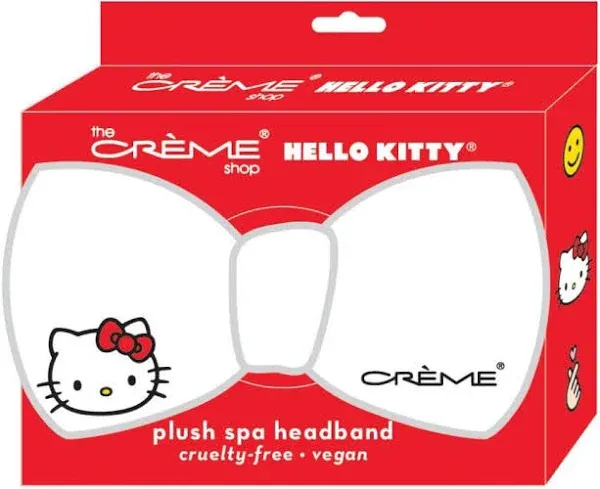 THE CRÈME SHOP Sanrio Hello Kitty Plush Spa Headband Pink Stripe HKHBP6040