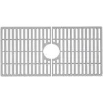 30 in. x 15 in. Silicone Bottom Grid for 33 in. Single Bowl Kitchen Sink in Gray