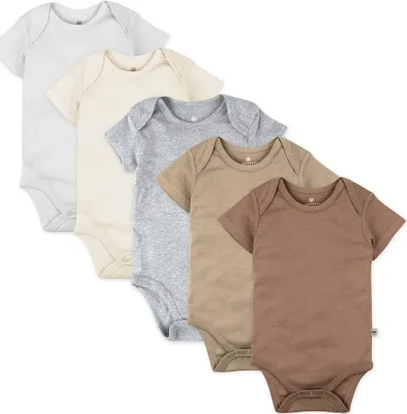 Honest Baby Clothing 5-Pack Organic Cotton Short Sleeve Bodysuits