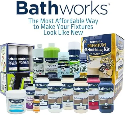 Bathworks Sink Kit Bone High-gloss Tub and Tile Refinishing Paint (Half-pint)