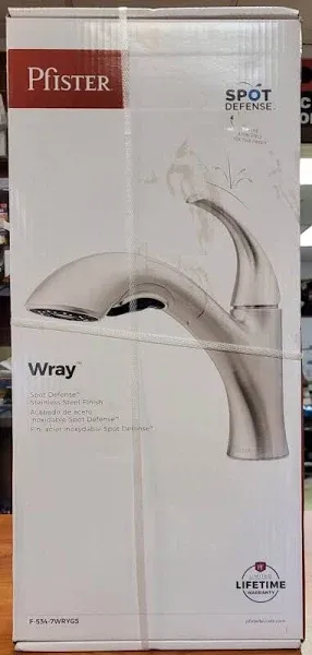 NEW Pfister Wray Single-Handle Pull-Out Sprayer Kitchen Faucet Stainless Steel