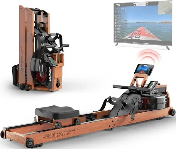 JOROTO MR280PRO Solid Oak Water Rowing Machine