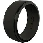 Qalo Men's Polished Step Edge Silicone Ring