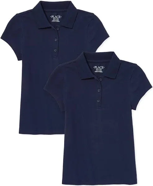 The Children's Place Girls Uniform Short Sleeve Pique Polo