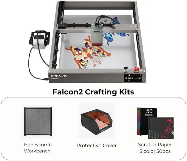 Falcon 2 40W Laser Engraving Machine Engraver 400*415mm for Stainless Steel P8V9