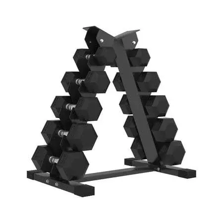 ER KANG Rubber Hex Dumbbell Set with Racks, Multiple Options in 160/200/380/450/550lbs, Strength Training Weight Set Home Gym(New)