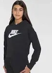 Nike Girls Sportswear Club Cropped Hoodie (L, Black)