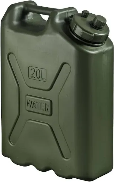 Scepter Portable Water Container, Military Style Storage for Camping, 5 Gallon, Green