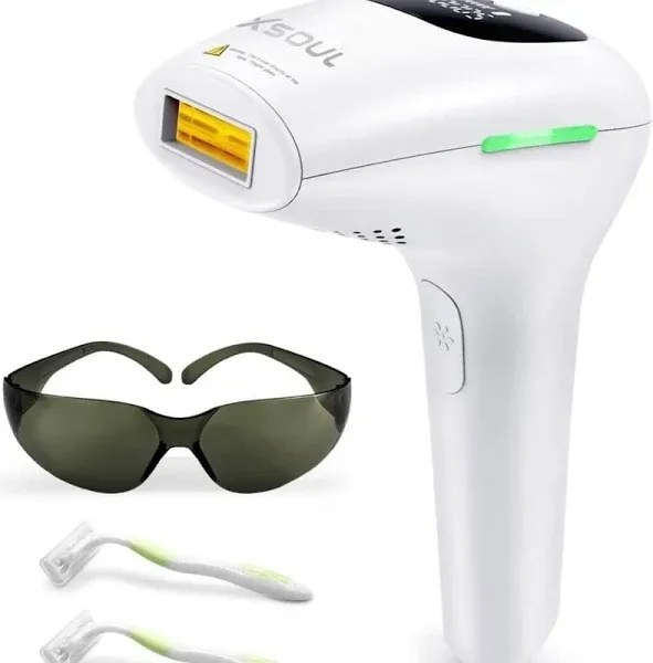 XSOUL IPL Hair Removal Device Permanent for Women and Men 999,999 Flashes Painless At-Home Hair Remover on Armpits Back Legs Arms Face