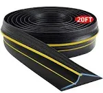 Jin&Bao Universal Garage Door Threshold Seal Strip, Bottom Weather Stripping Replacement Rubber Waterproof 20 ft Length