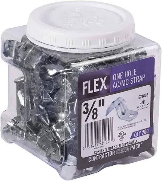 Halex Flexible Metal Conduit 1-Hole Straps