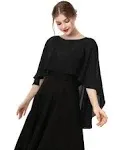 Hotshawl Capelets for Women Chiffon Cape Shawls and Wraps for Evening Dress Wedding Capes Cover Up