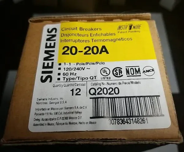 Siemens Q2020 Circuit Breaker