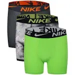 Nike Big Boys' Dri-Fit Essential Micro Boxer Briefs (3 Pack)-Black/Green, Size: Large