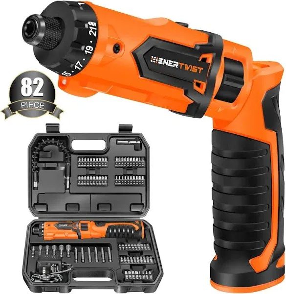 ENERTWIST Cordless Screwdriver 8V Max 10Nm Electric Screwdriver Rechargeable Set