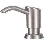 Brushed Nickel Soap Dispenser for Kitchen Sink - 13oz Bottle - Easy Install