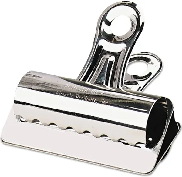 Boston Bulldog Clips Jumbo Nickel-Plated 12 Per Box