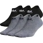 Adidas Originals Trefoil 6-Pack No Show Socks Heather Grey/Black