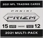 2021 Panini Prizm Football NFL Multi-Pack Cello Box  12 Factory Sealed Packs