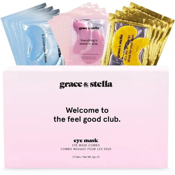 Grace &amp; Stella Everything Pink Eye Masks -12 Pair