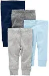 Simple Joys by Carter's Baby Boys 4-Pack Pant, Blue/Grey, 24 Months