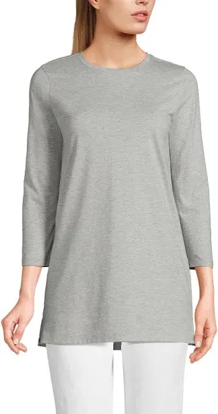 Lands' End Women's Tall 3/4 Sleeve Cotton Supima Tunic