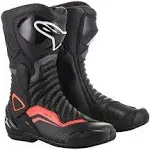 Alpinestars Men&#039;s SMX-6 V2 Vented Boots Black/Grey/Flu<wbr/>orescent Red Size 50