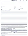 Adams Contractor Proposal Form, 3-Part Carbonless, 8 1/2 x 11 7/16, 50 Forms