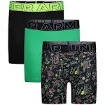 Under Armour LittleBig Boys 4-20 Performance Tech Print Boxer Brief 3-Pack - M