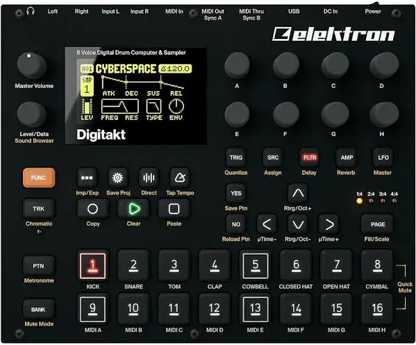 Elektron Digitakt II Drum Machine and Stereo Sampler