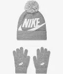 Boys 8-20 Nike Swoosh Beanie & Gloves Set, Grey