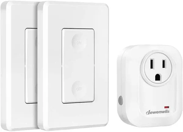 Wireless Remote Wall Switch and Outlet, Plug in Remote Control Outlet Light Swi