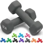 Portzon 10 Colors Options Compatible with Set of 2 Neoprene Dumbbell,1-15 lb, Anti-Slip, Anti-roll, Hex Shape