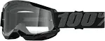 100% Strata 2 Clear Lens Goggles Black