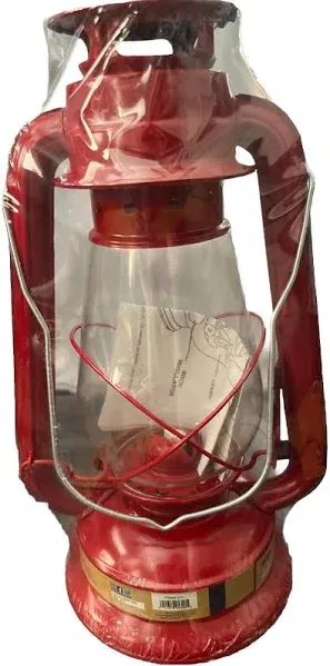 Stansport Red Hurricane Lantern Oil Lamp 12” Tall New