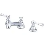 Water Creation American 20th Century Classic Widespread Lavatory Faucet with Pop Up Drain - Lever Handles F2-0009-01-ML Chrome