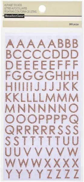 Recollections Glitter Block Alphabet Stickers