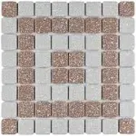 Merola Tile Crystalline Market Square Beige Porcelain Floor and Wall Tile, Tile