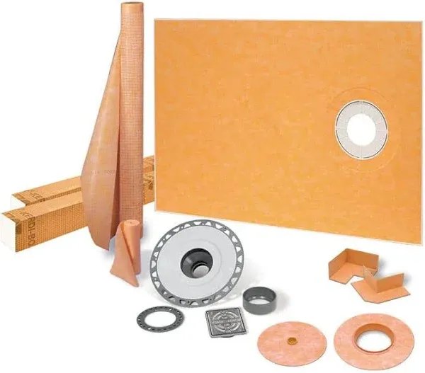 Kerdi-Shower-Kit 38 inch x 60 inch / ABS Stn Steel