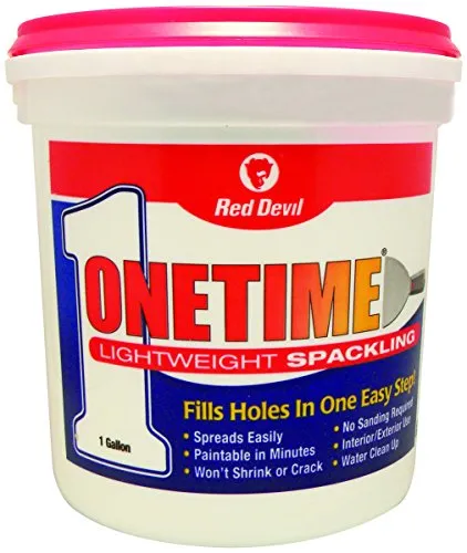 Red Devil 0542 ONETIME Lightweight Spackling, 1/2 Pint, Pack of 12, White, 12 Pack