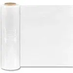 Coastwide Professional Extended Core Cast Stretch Wrap, 18" x 1,500 ft, 80-Gauge, Clear, 4/Carton