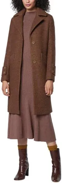 Andrew Marc Regine Pressed Boucle Wool-Blend Coat