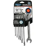 Zero Degree 7 Pc. Gearless Ratcheting Wrench Set, Metric