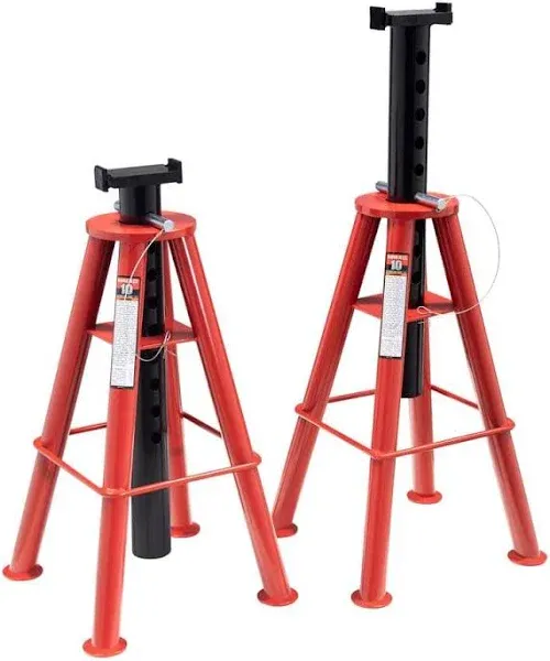 2PCS Jack Stand 10-Tons Capacity High Lift Pin-Type Style 18.5 to 30&#034; inch Max