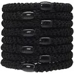 L. Erickson Grab & Go Ponytail Holders - Set of Eight - Black